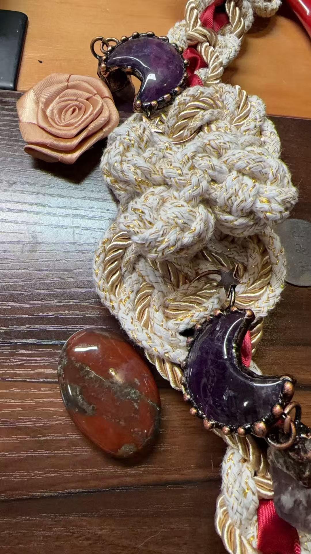 Raw Crystal Charm Add-On | Crystal Pendant for Handfasting Cord