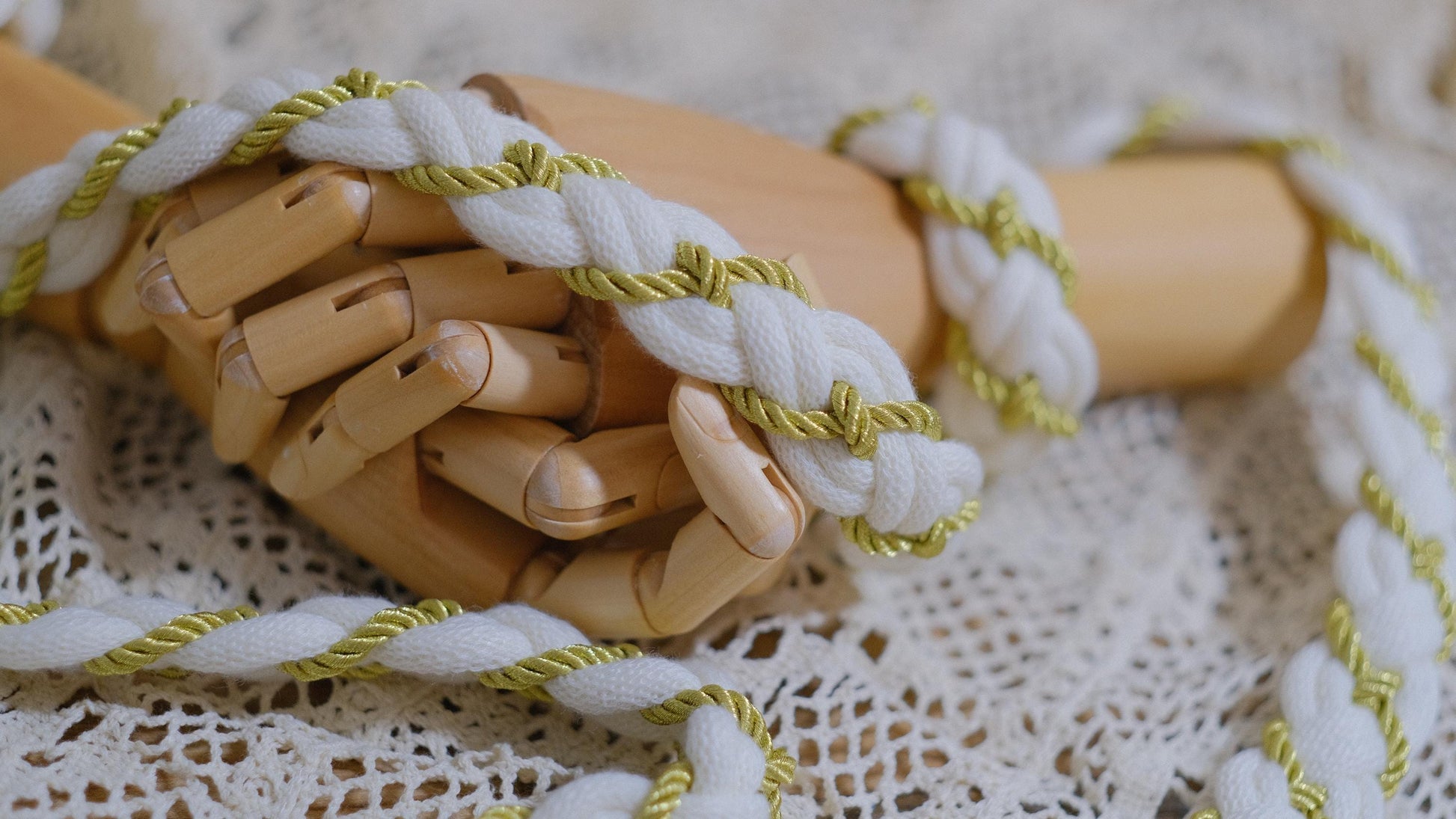 Custom Braided Handfasting Cord for Wedding, Moonlight Ivory and Gold Accents, Elegant Ceremony Cord