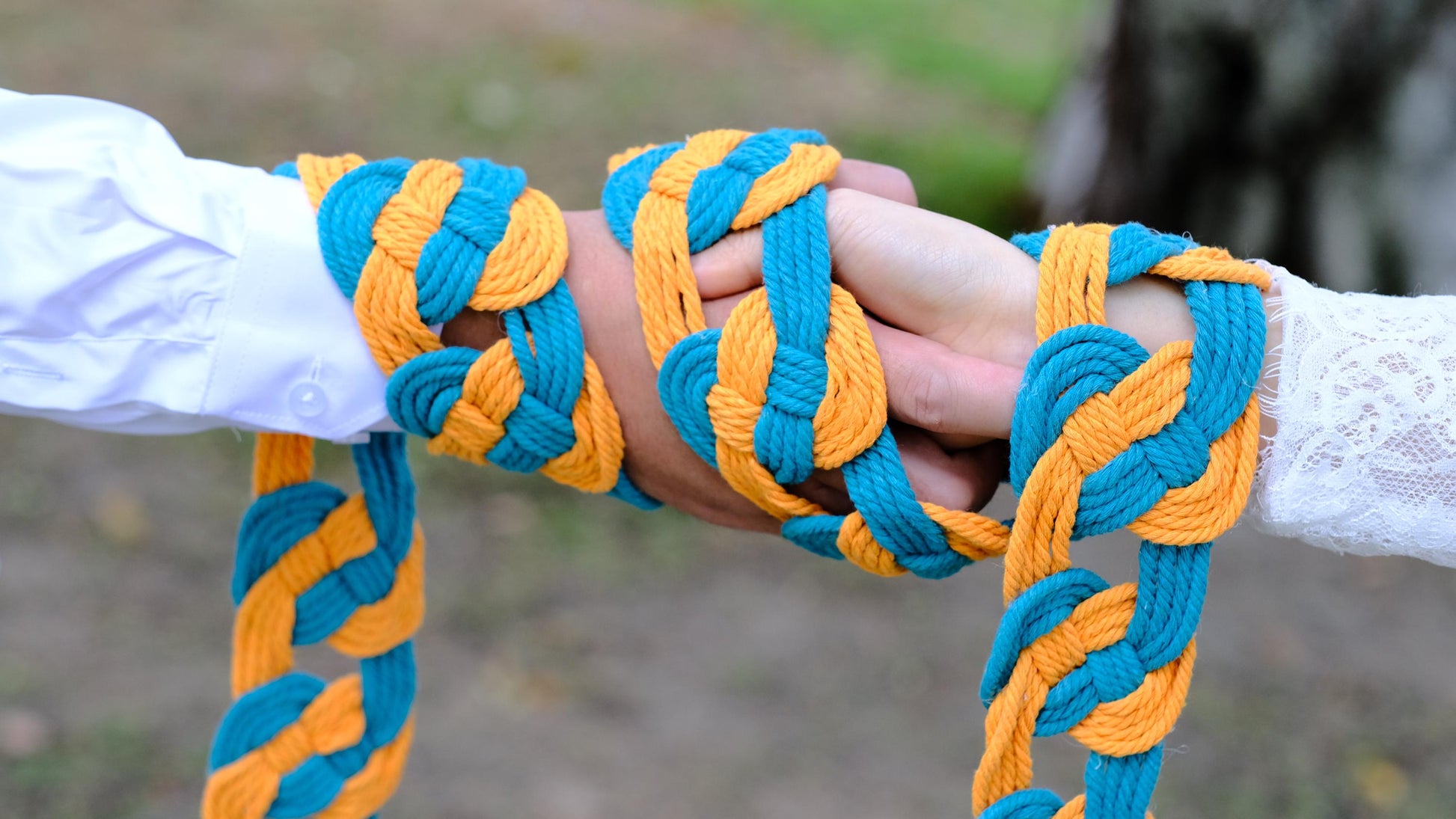 Pre-made Handmade Handfasting Cord: Celtic Knot Wedding Ceremony Cord