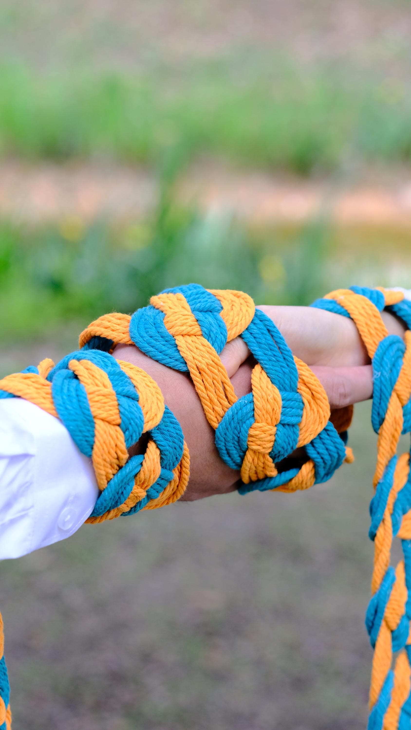 Custom braided Handfasting Cord: Dual-Tone Celtic Knot, Customizable Colors