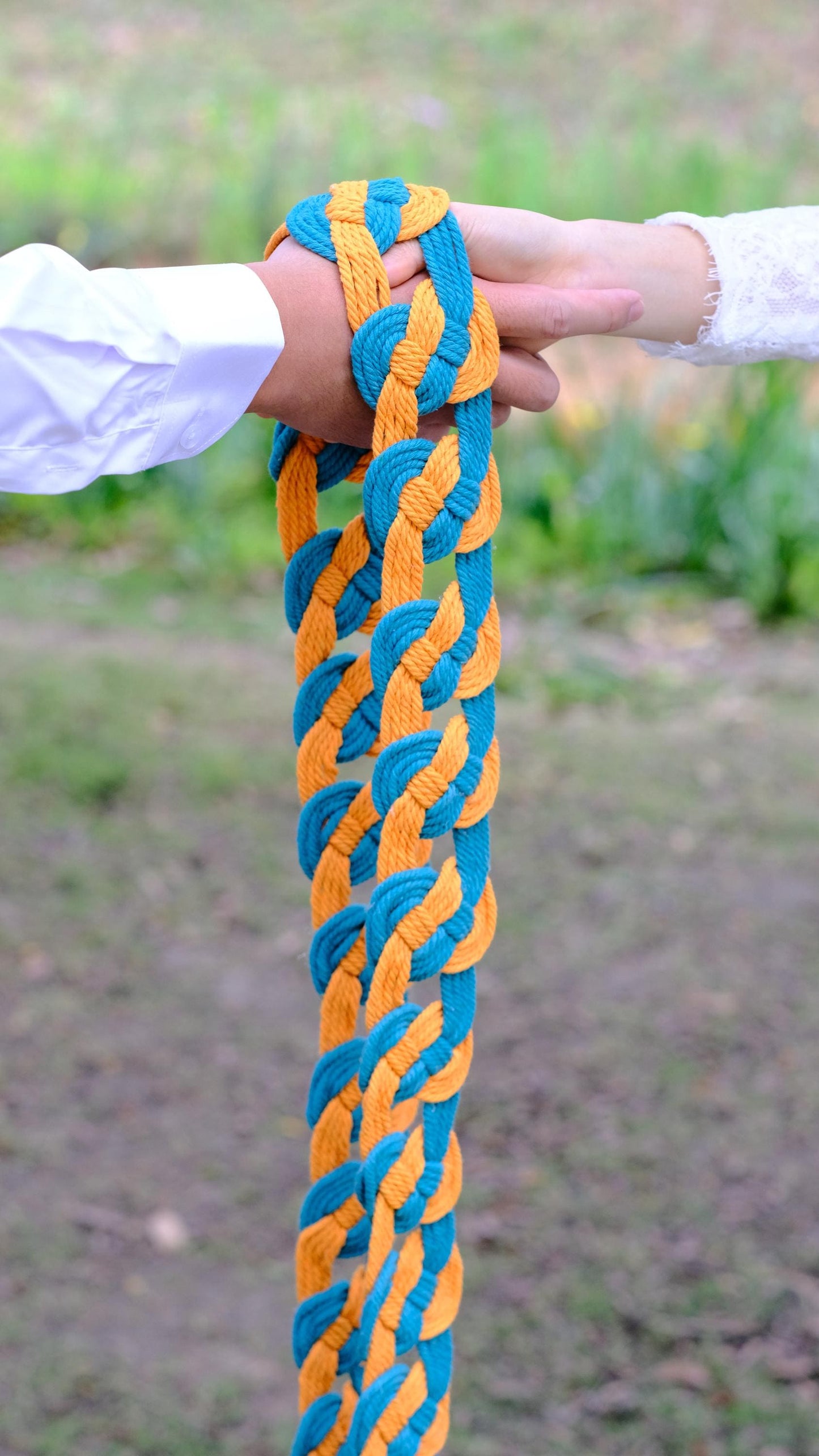 Custom braided Handfasting Cord: Dual-Tone Celtic Knot, Customizable Colors
