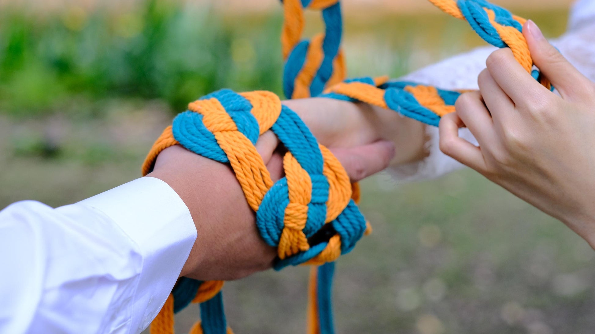Pre-made Handmade Handfasting Cord: Celtic Knot Wedding Ceremony Cord