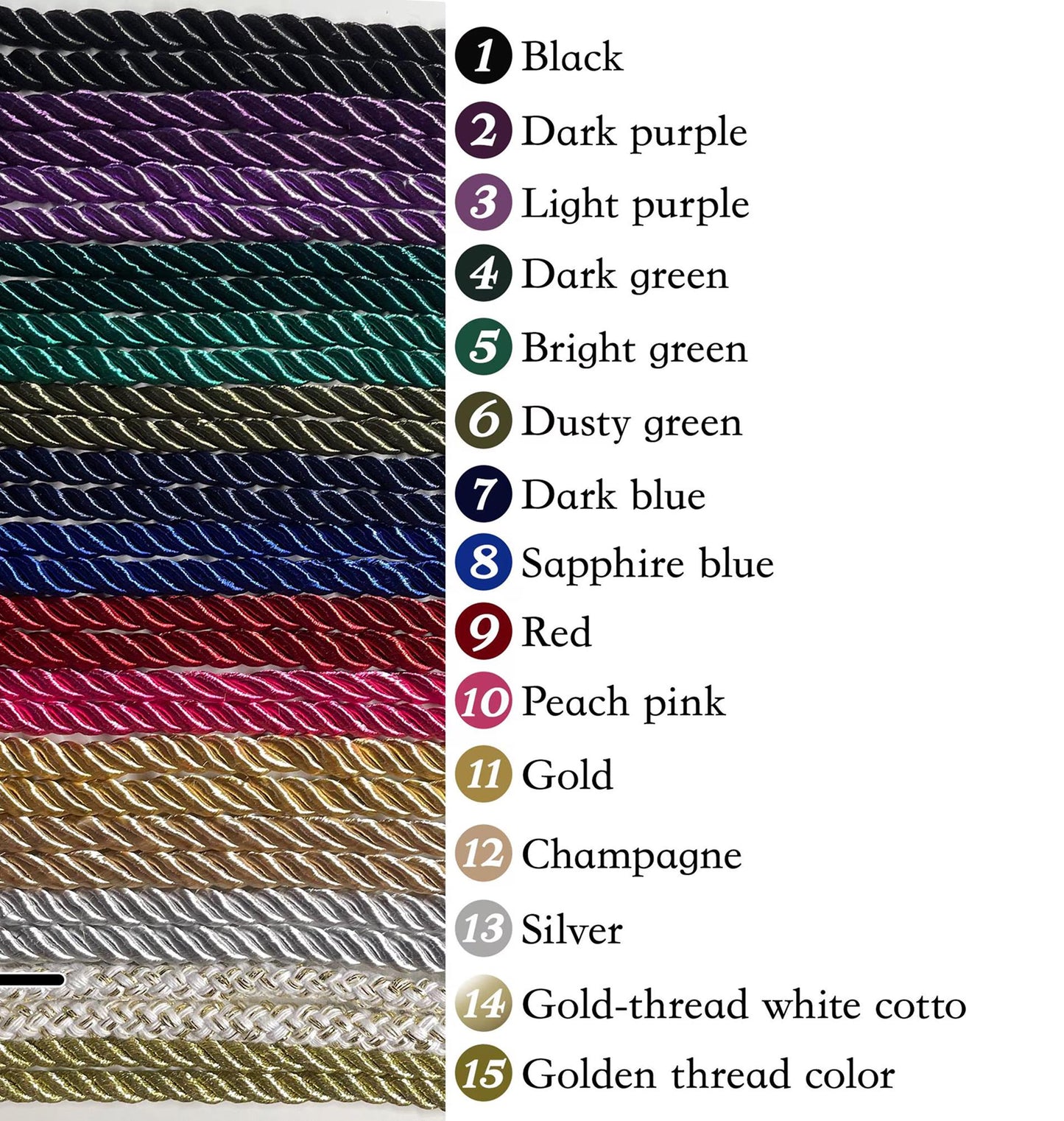 Custom braided Handfasting Cord: Black & Lavender Celtic Nine Knots – Customizable Colors