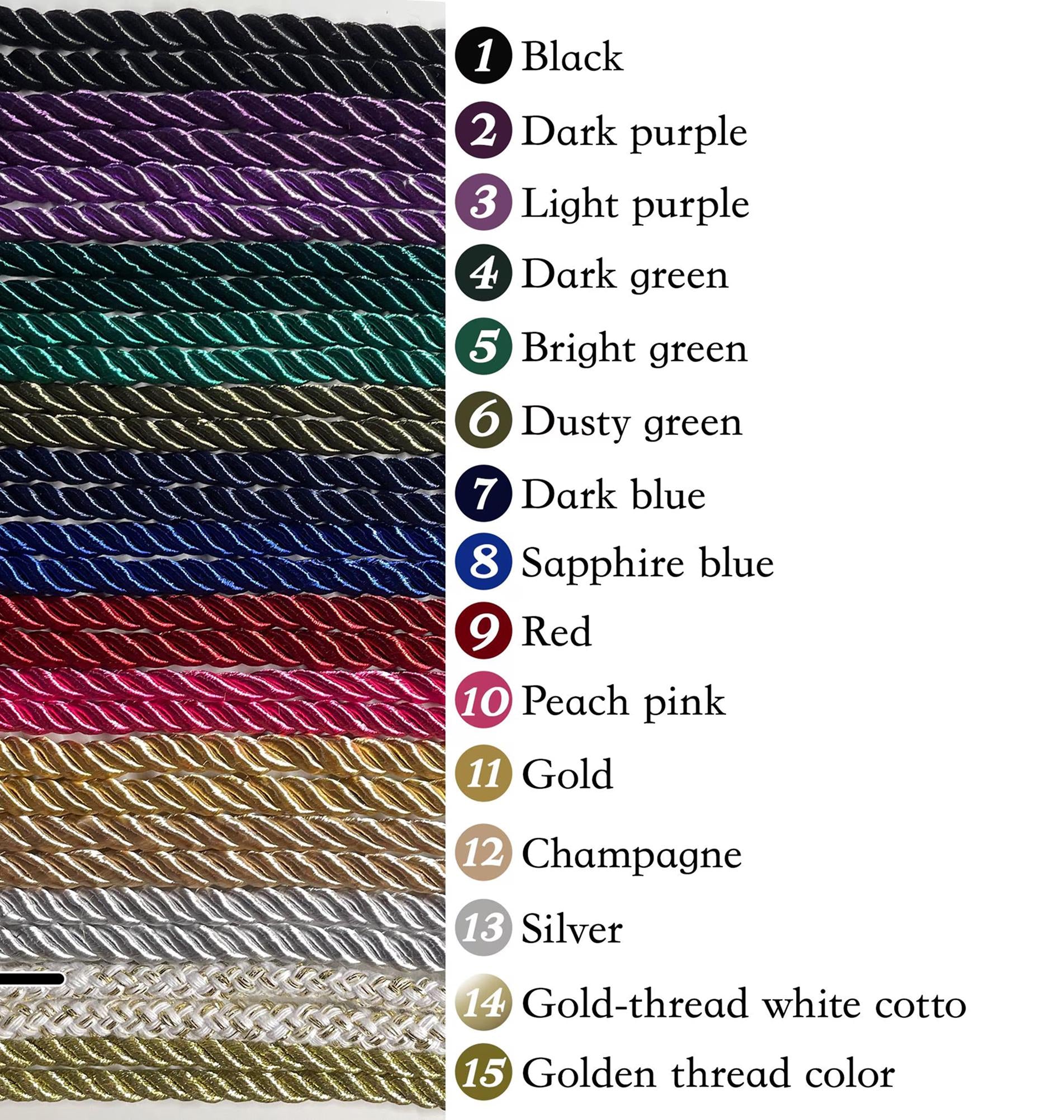 Custom braided Handfasting Cord: Black & Lavender Celtic Nine Knots – Customizable Colors