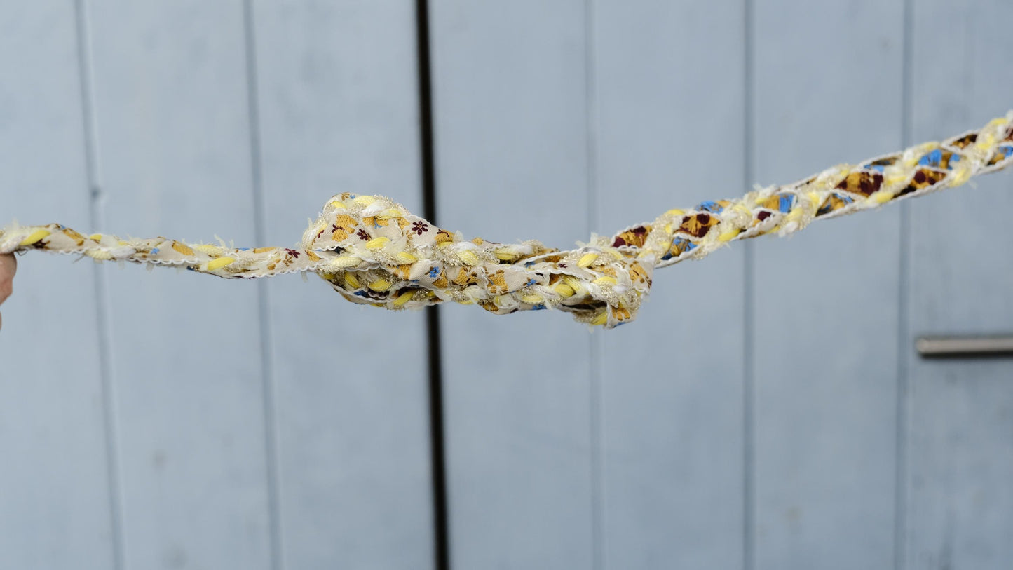 Handfasting Cord with Floral Embroidery – Cozy Heirloom Style Wedding Braid, Ceremony Cord