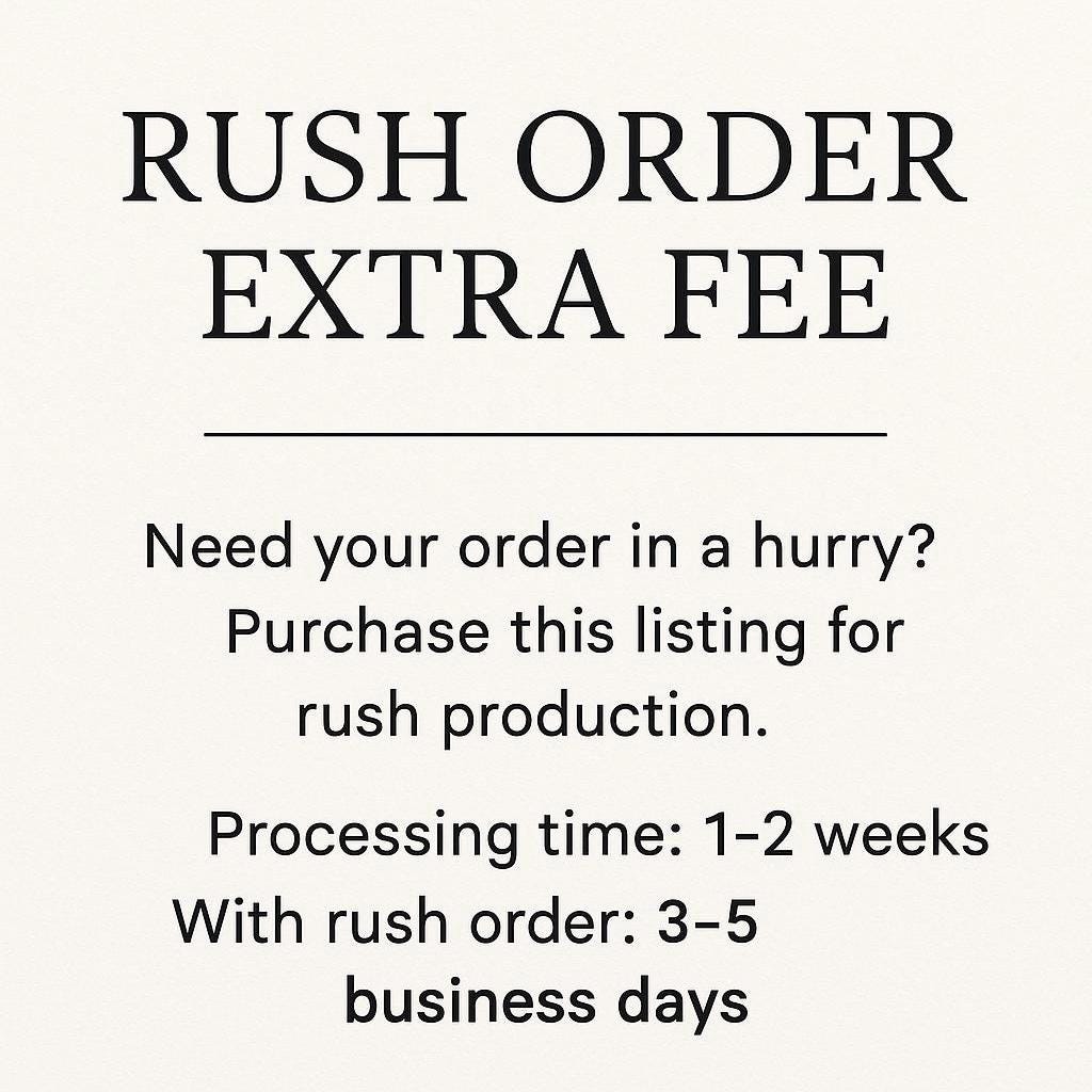Rush Order Upgrade – Priority Processing & Fast Shipping