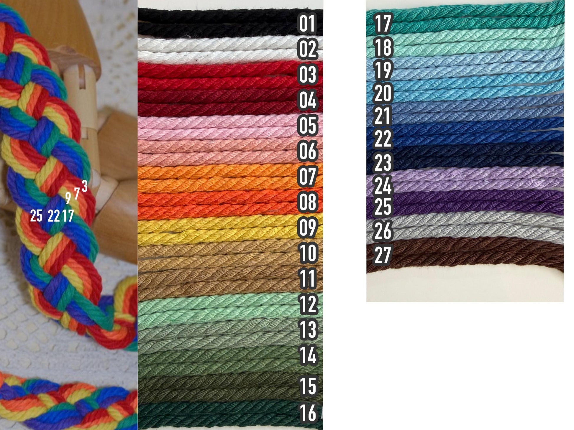 Custom Braided Handfasting Cord: Braided Rainbow Wedding Ceremony Rope – Customizable Colors
