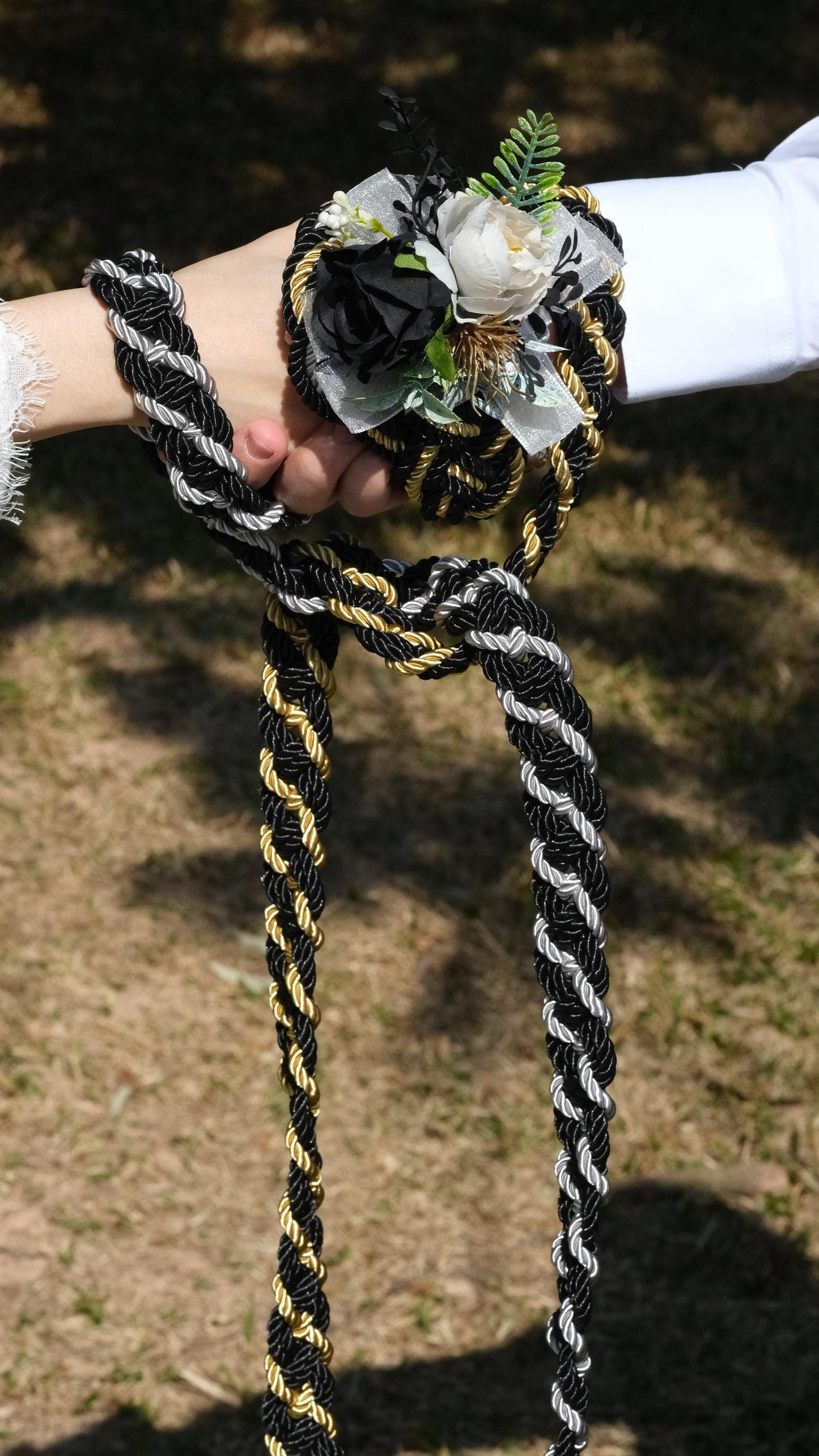 Custom Braided Handfasting Cord, Dual tone , Celtic Knot, customizable colors