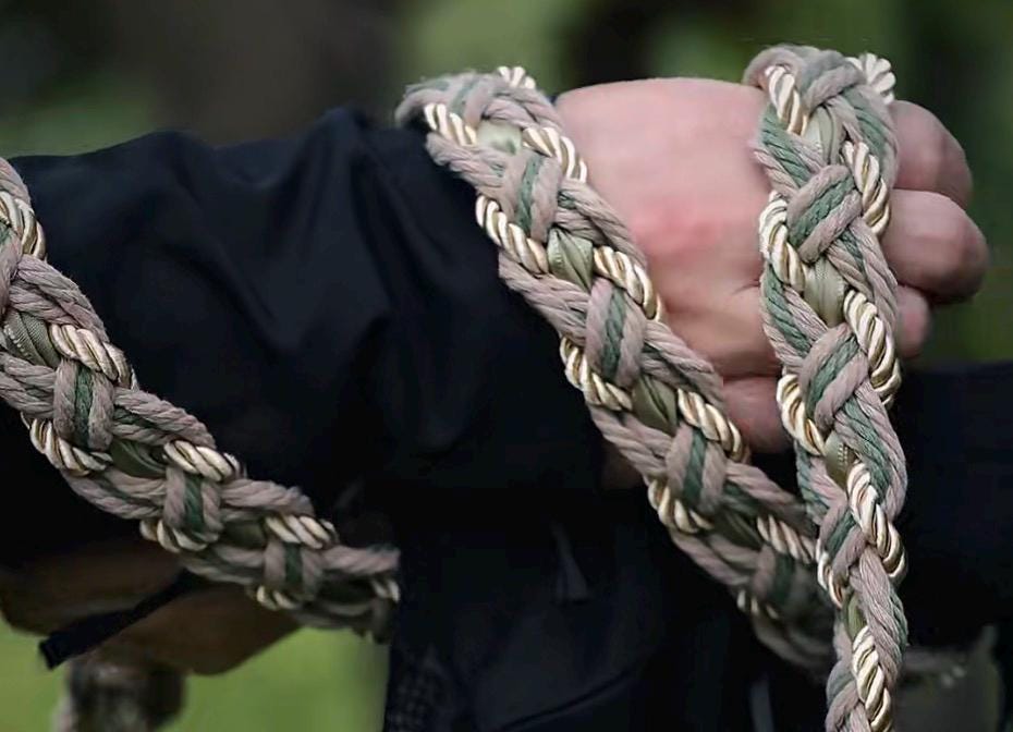 Celtic Handfasting Cord, Olive Green & Champagne Gold Braided Wedding Cord - Customizable Colors