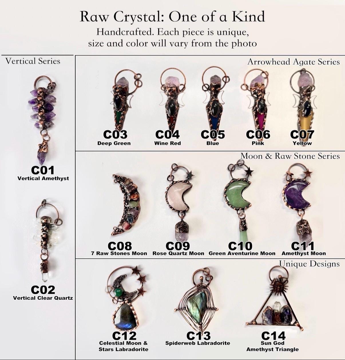 Raw Crystal Charm Add-On | Crystal Pendant for Handfasting Cord