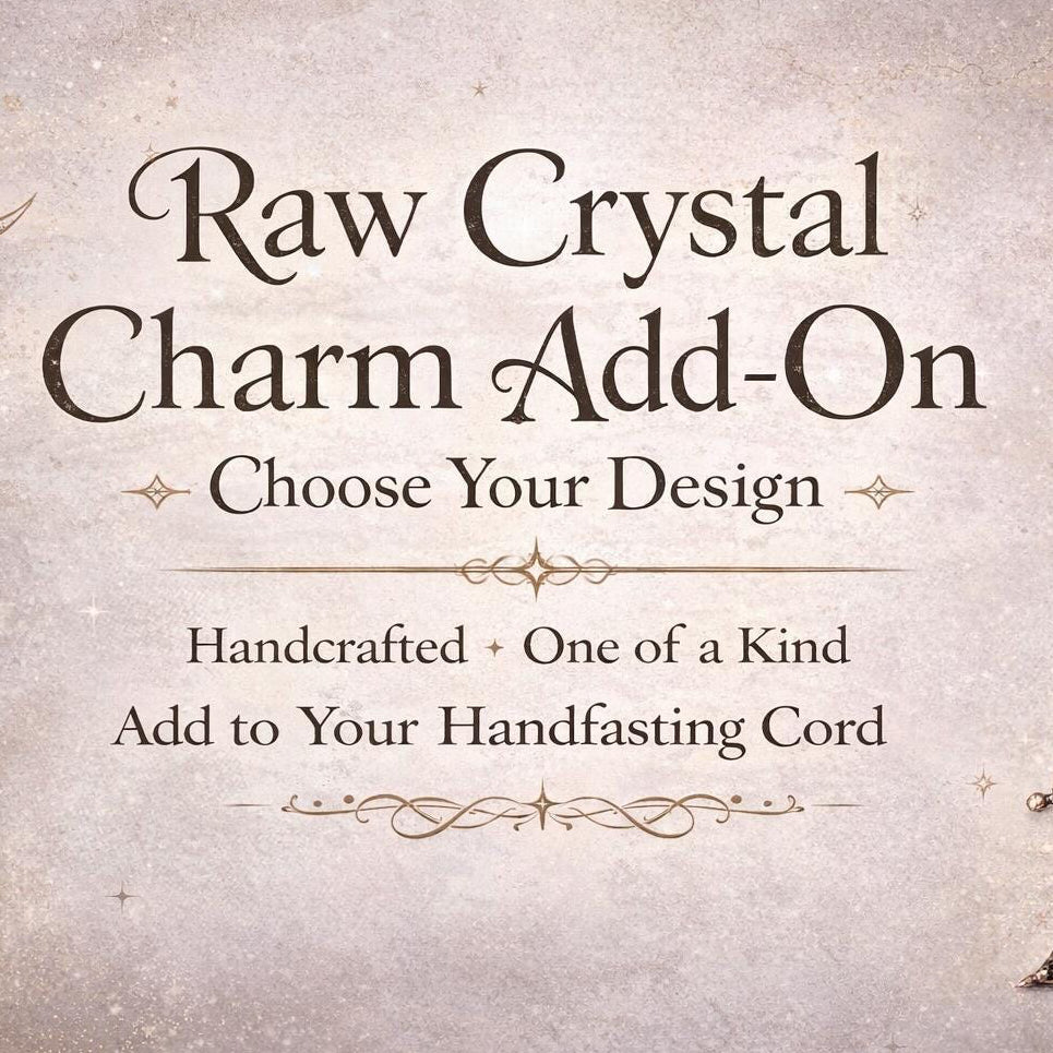 Raw Crystal Charm Add-On | Crystal Pendant for Handfasting Cord