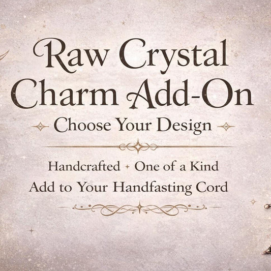 Raw Crystal Charm Add-On | Crystal Pendant for Handfasting Cord