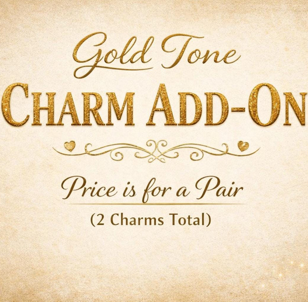 Gold Tone Charm Add-On Pair for Handfasting Cord | Wedding Bridal Accessory