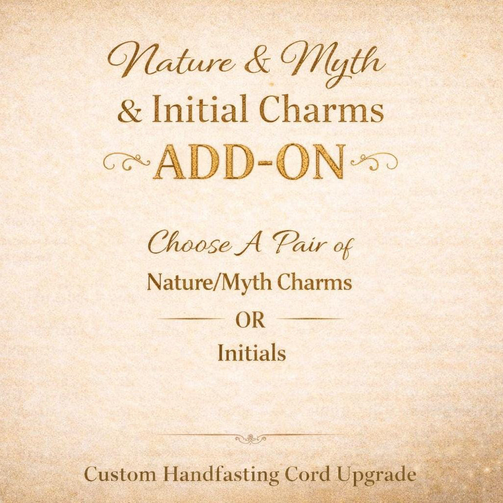 Nature & Myth Charms / Initial Letter Charms Add-On | Handfasting Cord Upgrade | Per Pair